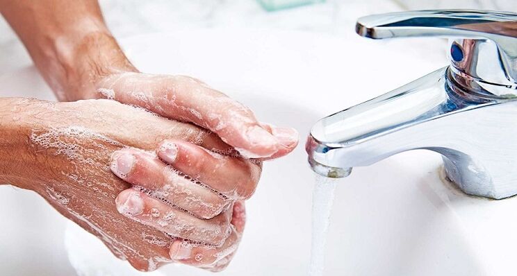 измиване на ръцете като профилактика на инфекция с подкожни паразити